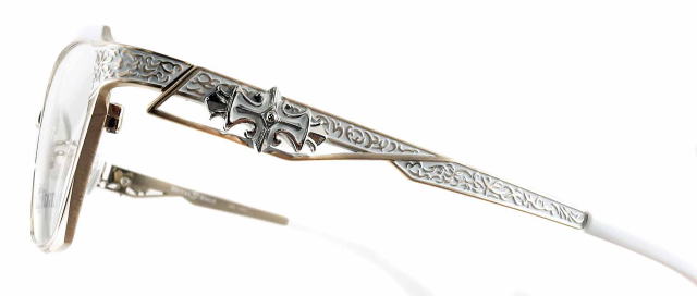 オラオラ系メガネメタルエッジフレーム1043-C1-S57