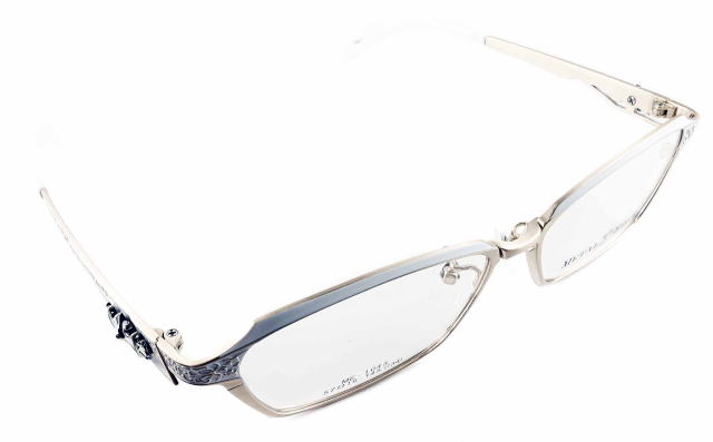 オラオラ系メガネメタルエッジフレーム1043-C1-S57