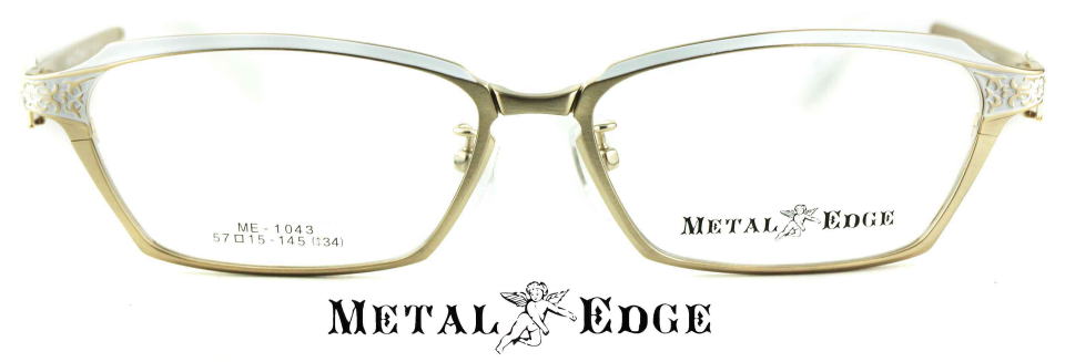 オラオラ系メガネメタルエッジフレーム1043-C1-S57