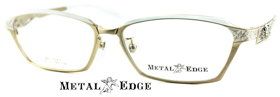 オラオラ系メガネメタルエッジフレーム1043-C1-S57