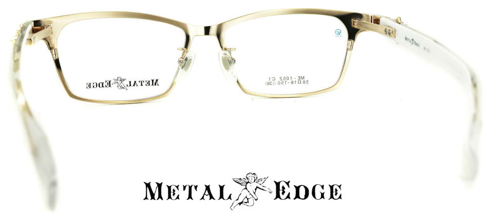 インテリヤクザ風メガネフレームメタルエッジ1052-C1-S56