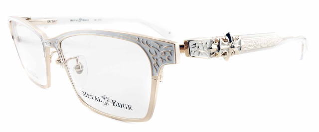 インテリヤクザ風メガネフレームメタルエッジ1052-C1-S56