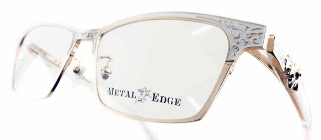 インテリヤクザ風メガネフレームメタルエッジ1052-C1-S56