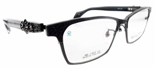 ちょい悪オヤジメガネフレームメタルエッジ1052-C3-S56