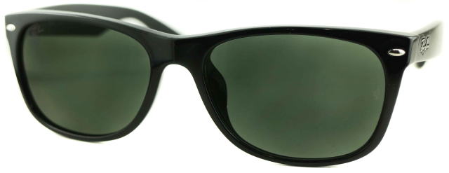 レイバン度付きサングラス・メガネ度入り純正ロゴ入製作実例ニューウェイファーラー2132F-901-S58調光G15カラー