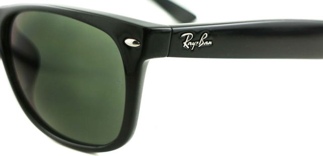 レイバン度付きサングラス・メガネ度入り純正ロゴ入製作実例ニューウェイファーラー2132F-901-S58調光G15カラー