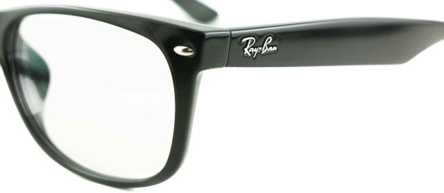 レイバン度付きサングラス・メガネ度入り純正ロゴ入製作実例ニューウェイファーラー2132F-901-S58調光G15カラー