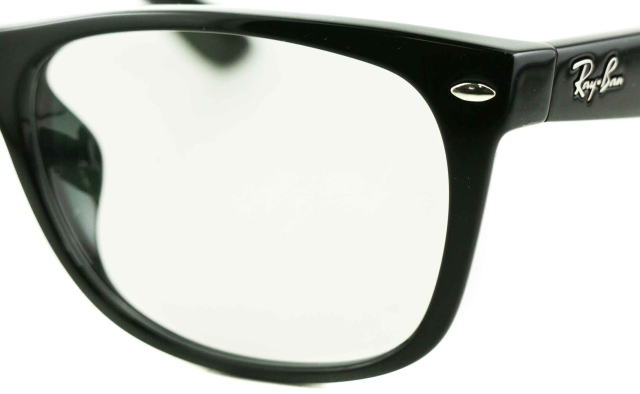 レイバン度付きサングラス・メガネ度入り純正ロゴ入製作実例ニューウェイファーラー2132F-901-S58調光G15カラー