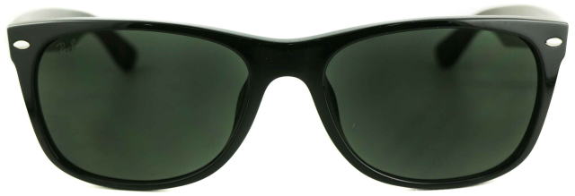 レイバン度付きサングラス・メガネ度入り純正ロゴ入製作実例ニューウェイファーラー2132F-901-S58調光G15カラー