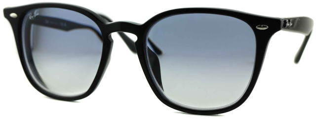 レイバン度付きサングラス・メガネ度入り純正ロゴ入製作実例4258F-601-19-S52クリアグラディエントブルー