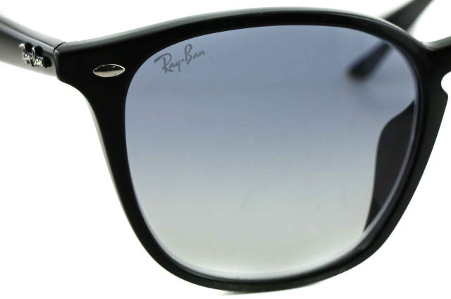 レイバン度付きサングラス・メガネ度入り純正ロゴ入製作実例4258F-601-19-S52クリアグラディエントブルー