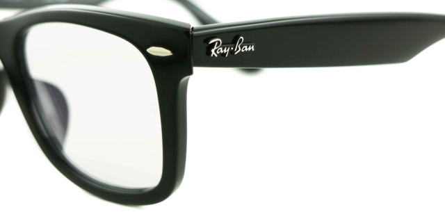 レイバン度付きサングラス・メガネ度入り純正ロゴ入製作実例ウェイファーラー5121F-2000-S50調光サファイア