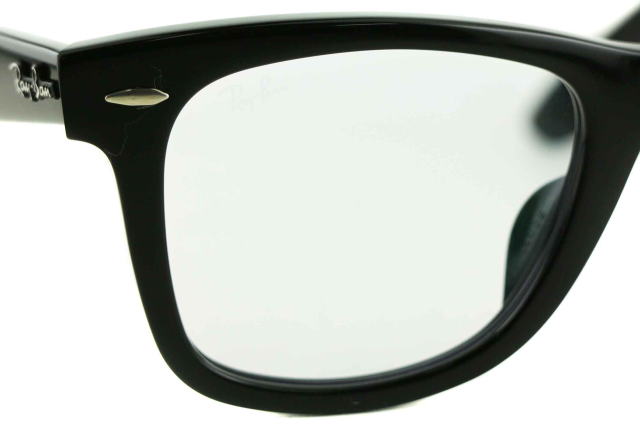 レイバン度付きサングラス・メガネ度入り純正ロゴ入製作実例ウェイファーラー5121F-2000-S50調光サファイア