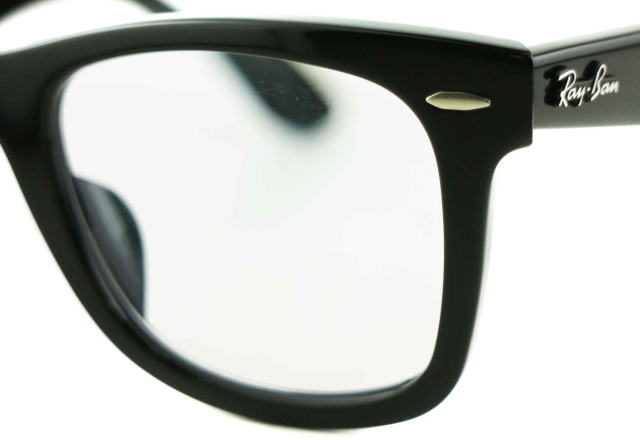 レイバン度付きサングラス・メガネ度入り純正ロゴ入製作実例ウェイファーラー5121F-2000-S50調光サファイア