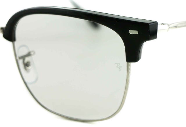 レイバン度付きサングラス・メガネ度入り純正ロゴ入製作実例7216-2000-S51ZEROクリアグレー