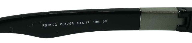 レイバン偏光サングラスRB3522-004-9A-S64