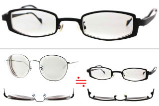 強度近視メガネ「目が小さくならない」度付き製作実例Ti-feelティフィールメガネフレーム